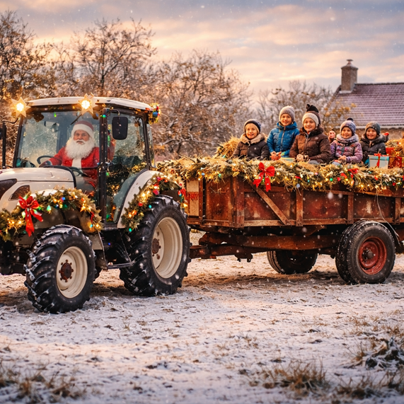 BALADE DANS LE TRACTEUR DU PERE NOEL BALADE DANS LE TRACTEUR DU PERE NOEL