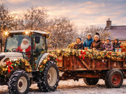 BALADE DANS LE TRACTEUR DU PERE NOEL