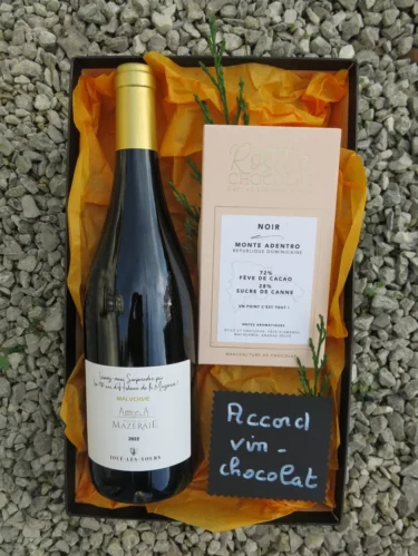 Panier accord chocolat vin avec notre Malvoisie {{brizy_dc_image_alt imageSrc=